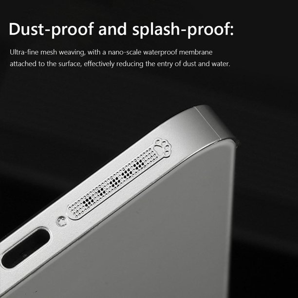 Película de protección práctica Pata de gato Teléfono móvil Pegatinas de red a prueba de polvo Malla de altavoz para iPhone 13/12 Pro / Pro Max / Mini JShteea El nuevo