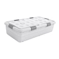 thumbnail image 4 of Caja de almacenamiento con ruedas debajo de la cama, contenedor multifunción transpirable con ruedas, organizador para dormitorio Altura 20cm, 4 of 8