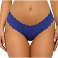 thumbnail image 4 of Swuxness Women's Low Waist Thong Briefs, Panties for Women, Women's Solid Color Low Waist Seamless Thong Panties High Elasticity Breathable Comfortable Individually Packaged Navy, S, 4 of 5