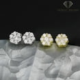 thumbnail image 2 of .925 Sterling Silver Gold Plated Flower Cluster Micro Pave CZ Cubic Zirconia Stud Earring, Giorgio Bergamo, 2 of 5