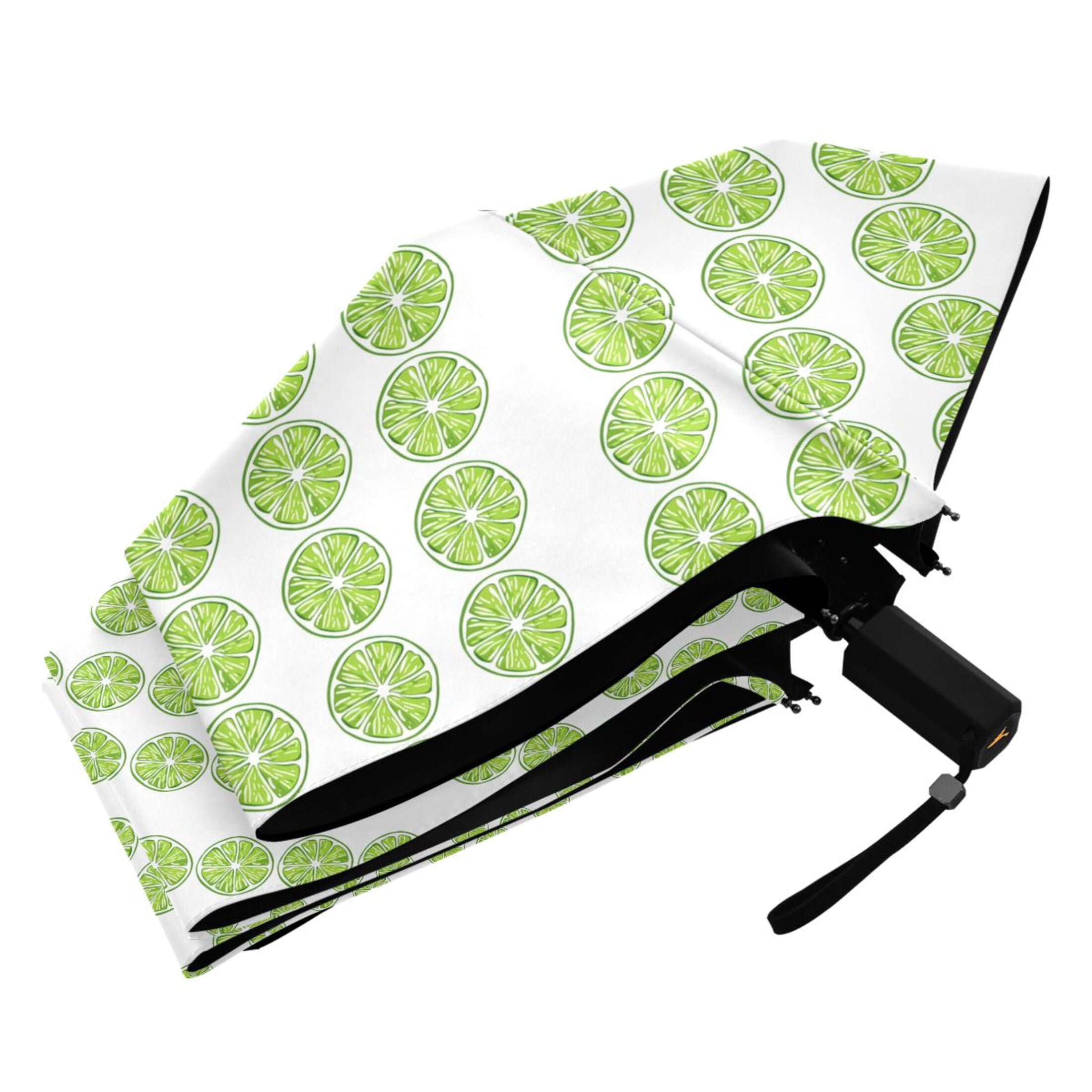 Lemon Slice Compact Sun Umbrella Windproof Travel Umbrellas for Rain Strong Portable UV Protection