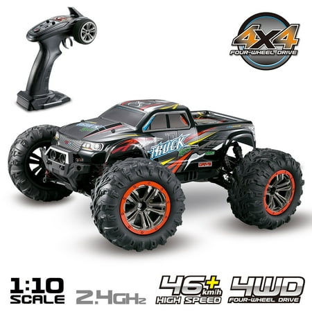 Hosim Large 1:10 Scale High Speed 46km/h 4WD 2.4Ghz Remote Control Truck 9125,Radio Controlled Off-road RC Car Electronic Monster Truck R/C RTR Hobby Grade Cross-country