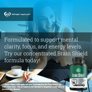 Whole Nature Brain Shield Nootropics Supplement 30 Pills for Focus Memory Energy Stress Relief