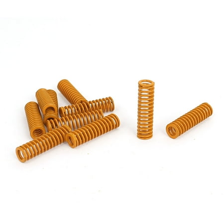 3 Mm Spring - 8mm OD 30mm Long Light Load Stamping Compression Mould Die Spring Yellow 10pcs