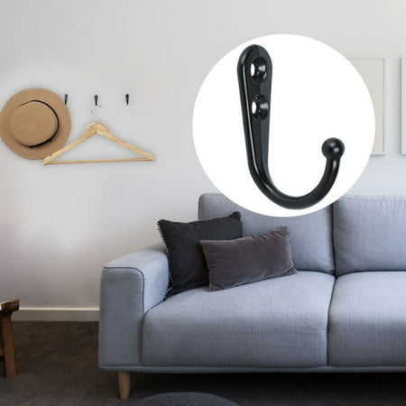 

Uxcell Zinc Alloy Robe Hooks Robe Hooks DIY Closet Hangers Black 6Pack