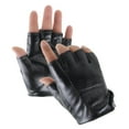 thumbnail image 2 of serony Gants en Cuir PU Antichoc Demi-Doigts pour Hommes Cyclisme Extérieur, 2 of 9