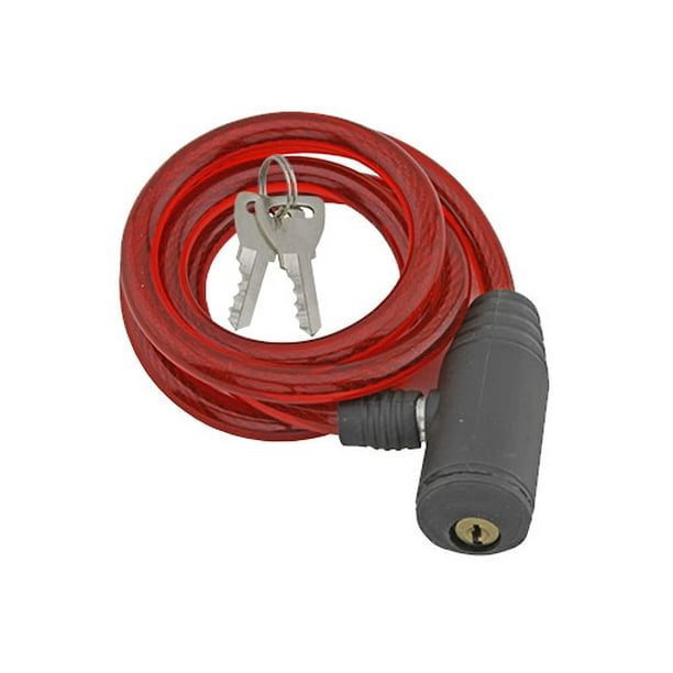 Bicycle Cable Lock 10mm x 36" 39716 Red.bike Cable