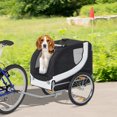 thumbnail image 1 of YYAO Foldable Bicycle Pet Trailer, Dog and Cat Travel Bike Rack, Black, 1 of 8