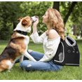 thumbnail image 2 of Negro: mochila para perros, portátil, cómoda y transpirable para perros pequeños, cachorros, gatos, mascotas, viajes, senderismo, camping, mochilas de transporte Mochilas, 2 of 5