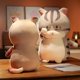 thumbnail image 2 of Muñecos de peluche de gato Kawaii para niños, almohada suave de peluche para dormir, regalo de cumpleaños y Navidad, decoración para habitación de fiesta, 2 of 5