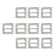 thumbnail image 1 of Rongfmy 10 Square Crystal Buckle Embellishment Wedding Invitation Ribbon Slider 14mm, 1 of 9