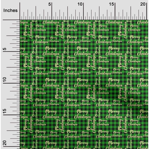 oneOone Georgette Viscose Green Fabric Merry Christmas Sewing Fabric By The Yard Printed Diy Clothing Sewing Supplies 42 Inch Wide