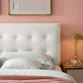 thumbnail image 3 of Lily Queen Biscuit Tufted Performance Velvet Headboard in White, 3 of 5