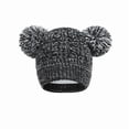 thumbnail image 4 of lnmuld Solid Color Winter Warm Kids Knitted Hat with Double Layer & Ear s - Cozy Cold Weather Toddler Boy Girl Cap for Holiday Size:One Size, 4 of 4