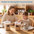 thumbnail image 4 of Sindcom Set of 9 Airtight Food Storage Containers with Lids,Plastic Kitchen Pantry Organizers and Flour Storage,Dry Food Keepers, 2L Cereal Containers with 24 Labels,Black, 4 of 8