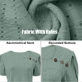 thumbnail image 4 of BLVB Women Eyelet Spring Summer Tops Dressy Casual Petal Short Sleeves Shirts Loose Blouse Outfits Beach Vacation Clothes, 4 of 7