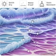 thumbnail image 3 of Purple Sunrise Beach Shower Curtain Coastal Seashell Ocean Shower Curtain for Bathroom Waterproof Fabric Bathroom Curtain with 12 Hooks Sunset Seafoam Bath Curtain Bathtub Decor, 3 of 6