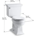 thumbnail image 2 of Kohler K-3933-0 1.28GPF Memoirs Stately Comfort 2 Piece Round-Front Chair Height Toilet - White, 2 of 2