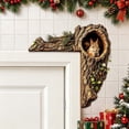 thumbnail image 4 of Velmasee Door Corner Decor - Rustic Tree Hollow 2D Wood Squirrel, Woodland Animal Door Topper for Home Door Frame Window Christmas Fall Farmhouse Decor, 4 of 7