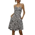 thumbnail image 1 of Txlixc Vestido sin mangas con botones y cuello en V de verano para mujer Txlixc Sexy, 1 of 9