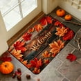 thumbnail image 5 of CYBIBO Fall Floor Mats, Maple Leaves Decorative Front Door Mats with Welcome Print, Bedroom Bathroom Kitchen Crafting Wood Floor Patterns Rugs, 23.6x15.8 Inches, 5 of 6