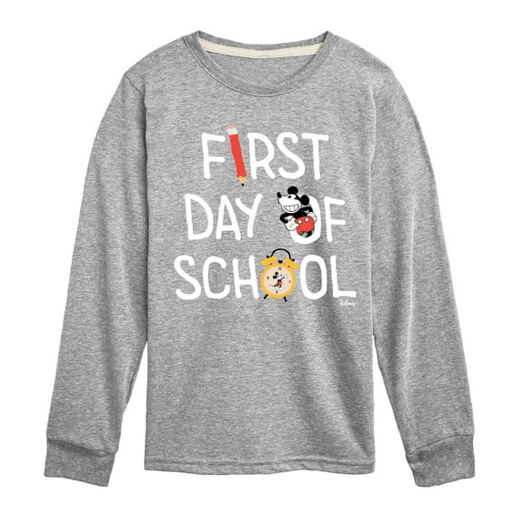 Disney - First Day Of School Mickey - Toddler & Youth Long Sleeve Graphic T-Shirt