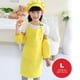 thumbnail image 3 of Delantal de pintura para niños, conjunto de delantal de cocina para niños, delantal + gorro + mangas, talla L, amarillo, 3 of 8