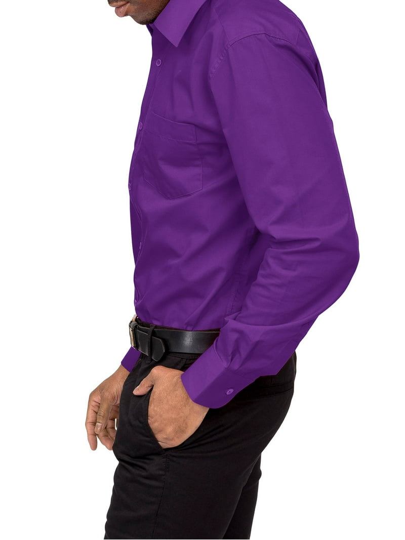 G-Style USA Men's Regular Fit Long Sleeve Solid Color Dress G-Style USA Men's Regular Fit Long Sleeve Solid Color Dress