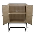 thumbnail image 7 of Rattan 2 Doors High Cabinet with Built-in Adjustable Shelf,Free Standing Cabinet for Living Room Dining Room Bedroom,Easy Assembly, Natural, 7 of 7