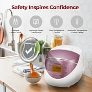 CUCKOO Micom Rice Cooker 6 Cup Uncooked / 12 Cup Cooked, Korean Fuzzy Logic Rice Cooker with Preset Timer & Keep Warm Setting, Versatile Food Steamer with Non-Stick Inner Pot, Pink (CR-0631F)
