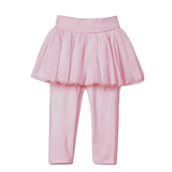 StylesILove Toddler Girl Soft Tutu Cotton Legging Pants (90/3T, Pink)