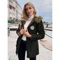 thumbnail image 4 of Chaqueta Gruesa Con Capucha De Lana De Algodón Para Mujer, 4 of 8