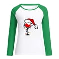 thumbnail image 4 of Fesfesfes Women's Raglan Sweatshirt Christmas Printed Long Sleeve Shirts Xmas Round Neck Casual Tops, 4 of 6
