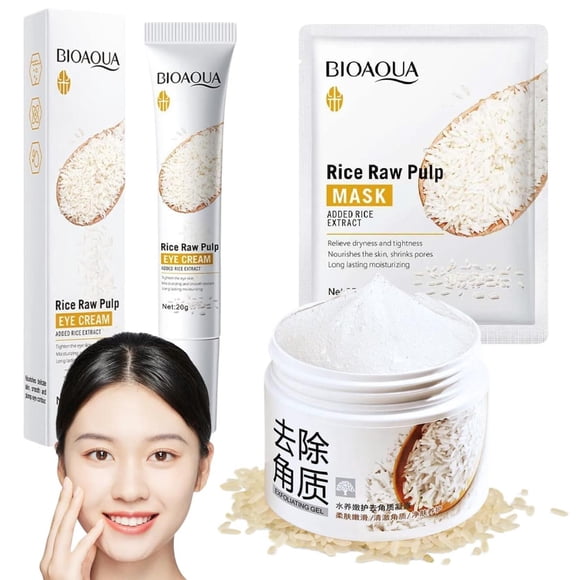 Set Cuidado Facial Skin-Care Extracto Arroz Rutina Completa