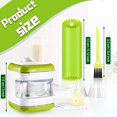 thumbnail image 2 of 5 Pieces Garlic Press Set Includes Garlic Clove Cube Press Tool 2 Silicone Garlic Peeler and 2 Cleaning Brush,Crush Cut and Storage Processing Garlic - -, 2 of 7
