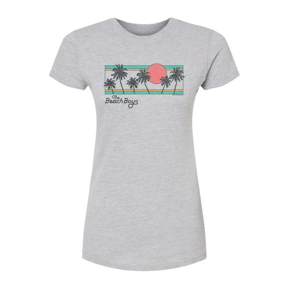 The Beach Boys - Palm Trees - Juniors Fitted Short Sleeve Graphic T-Shirt