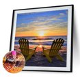 thumbnail image 1 of Cuadros Decorativos 5D DIY Diamond Painting Kits Full Round Drill Seaside Sunset Mosaic (sz1890) Ehuebsd embutido en tela, 1 of 1