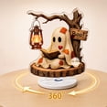 thumbnail image 5 of Halloween Decorations Desktop Ghost, 360 Degree Rotating Ghost Figurine with Cute Design, Spooky Halloween Tabletop Ornament for Home Office Classroom Party Decor Holiday Display, 5 of 7