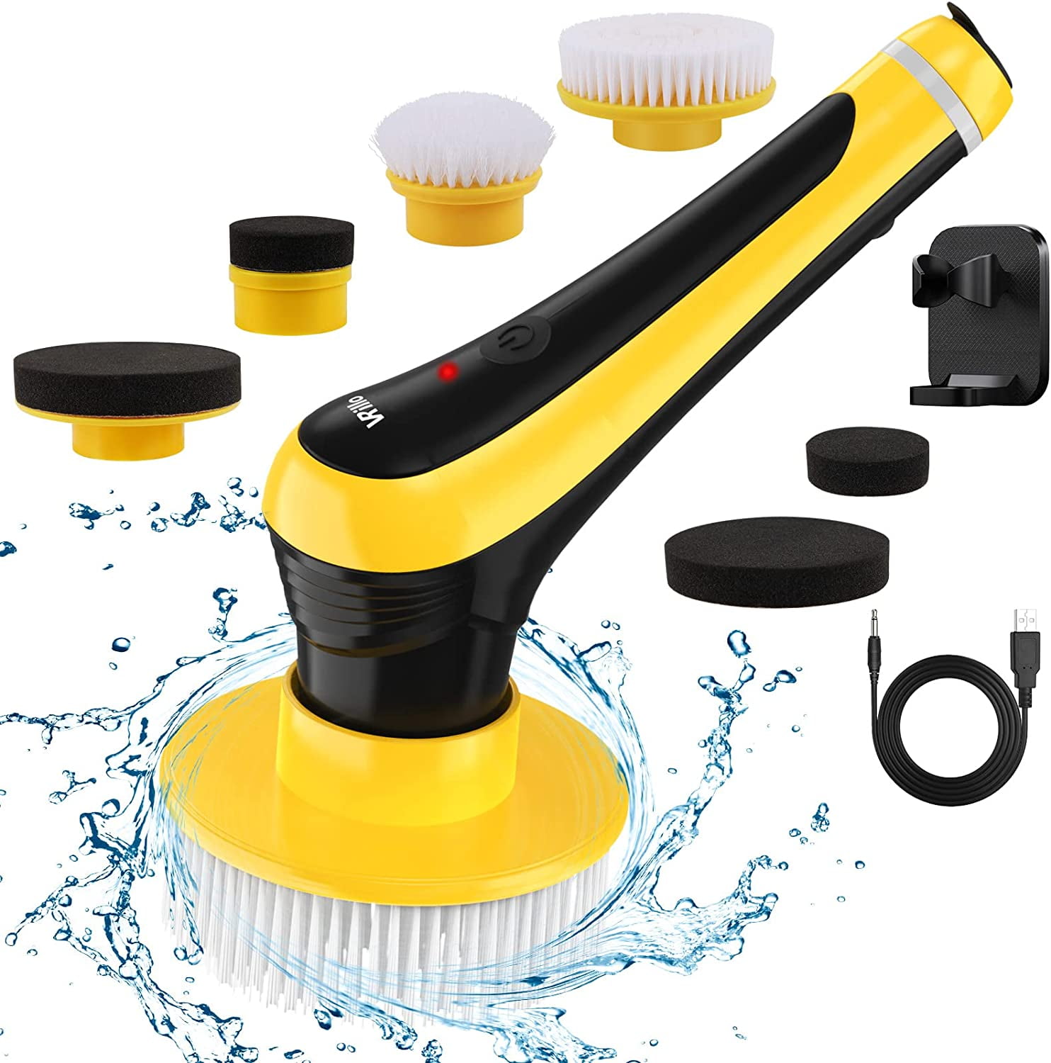 Handheld Electric Spin Scrubber Cordless Power Shower Cleaner Kitchen