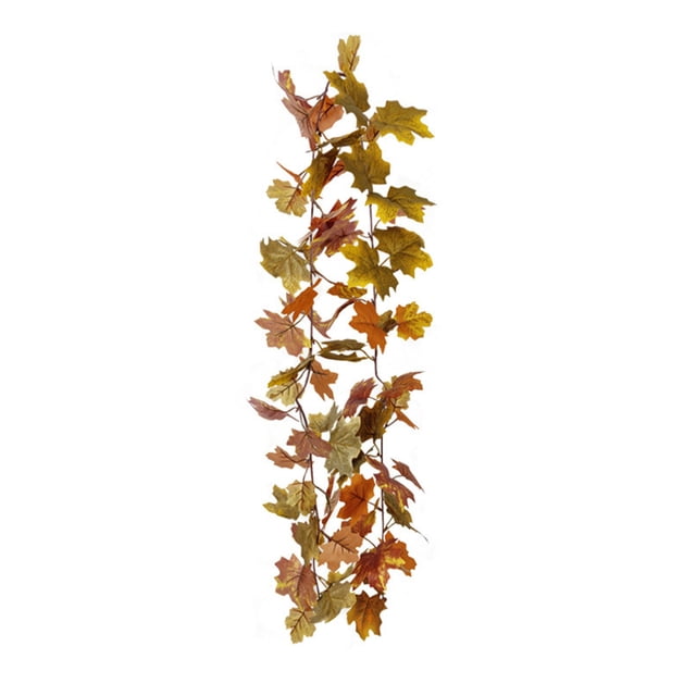 2026 Hot!Fall Decor Festival Simulation Maple Leaf Rattan Decoration Christmas Party Wall Hanging Maple Leaf Rattan