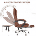 thumbnail image 4 of VBELL Silla Ergonomica Oficina Con Masajeador De Espalda Reposapié Color Marrón Material Del Tapizado Cuero Sintético, 4 of 6