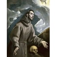 thumbnail image 2 of Greco, El 19x24 Black Ornate Wood Framed with Double Matting Museum Art Print Titled - St. Francis Receiving the Stigmata, 2 of 4