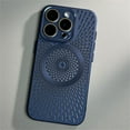 thumbnail image 1 of Magnetic Heat Dissipation PC Case For iPhone 16 15 14 13 12 Pro Max Titanium Lens Protector Funda For iPhone 16 15 14 Plus Cover Navy Blue for iPhone 13 Pro, 1 of 6