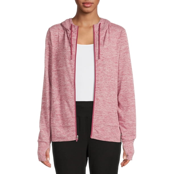 Athletic Works Women's Super Soft Lightweight Zip Up Hoodie Jacket