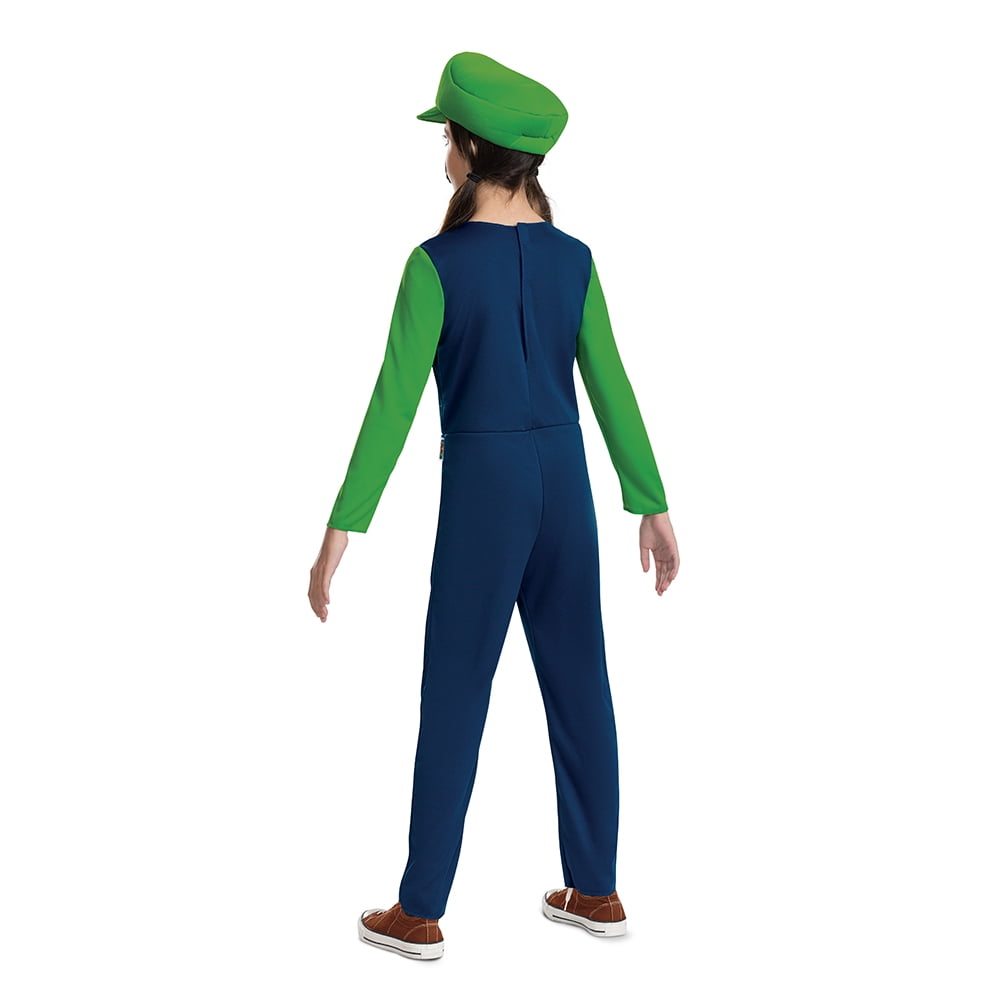 Nintendo Super Mario Bros. Luigi Halloween Costume for Children, Boys Size S (6/7), by Disguise