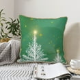thumbnail image 6 of Kll Christmas Green Decorative Throw Pillow Covers Velvet Soft For Couch Sofa Bedroom Living Room Outdoor -16"X16", 6 of 8
