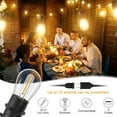 thumbnail image 3 of Quntis Outdoor String Lights, 101FT 30+2 Bulbs Waterproof Shatterproof Patio Lights String Outdoor, Connectable String Lights for Backyard Garden Bistro Cafe Deck Balcony, Warm White, 3 of 17