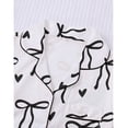thumbnail image 3 of Emy Dola S-2XL Women Summer Pajamas Set Short Sleeve Button Down Loungewear Sets 2 Pieces Pjs Set Bowknot Valentine's Sleepwear, 3 of 7
