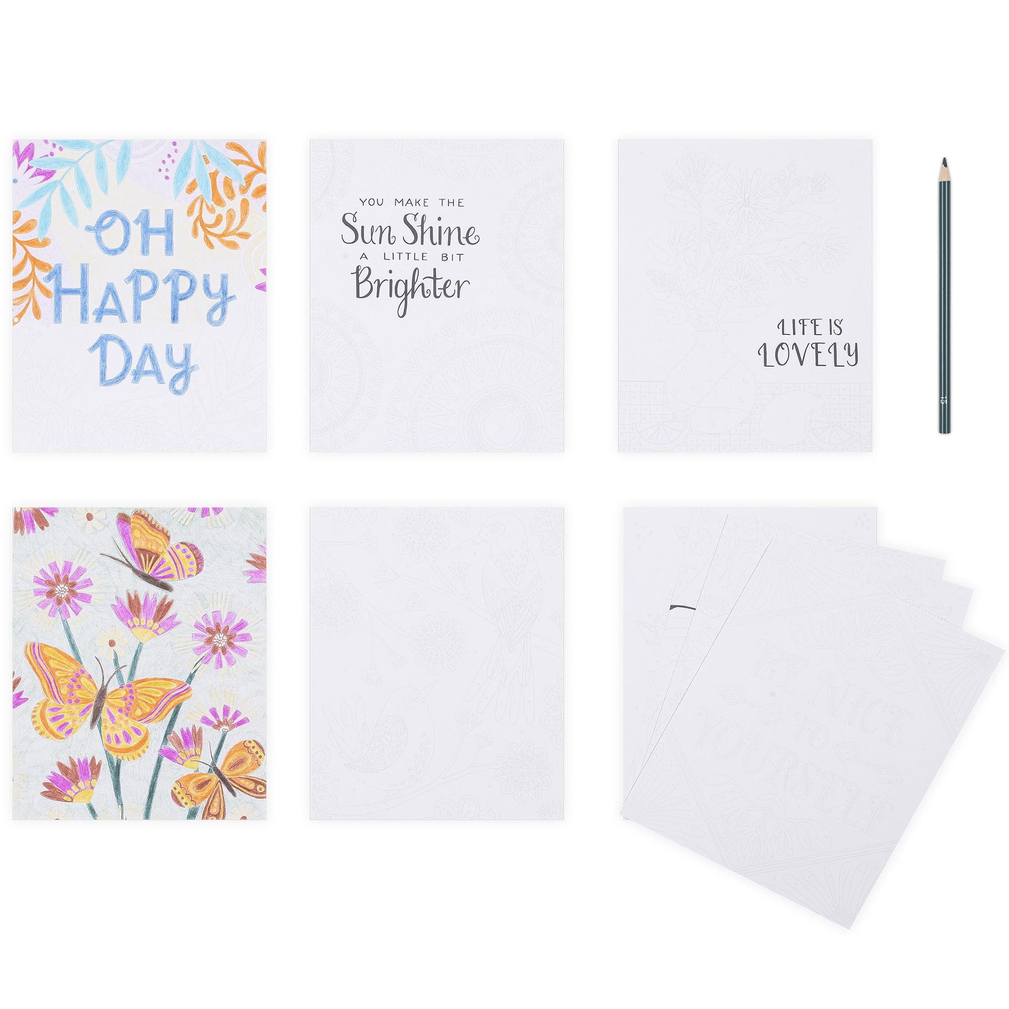 Brea Reese: Colored Pencil: Color-by-Number Kit - Butterfly - 12 Inspirational Nature Designs, Vibrant Pencils Guided Art, 9x12" Pages, Adult Art Pad