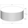 thumbnail image 2 of Maklaine Round Marble Top Coffee Table in White and Charcoal, 2 of 7
